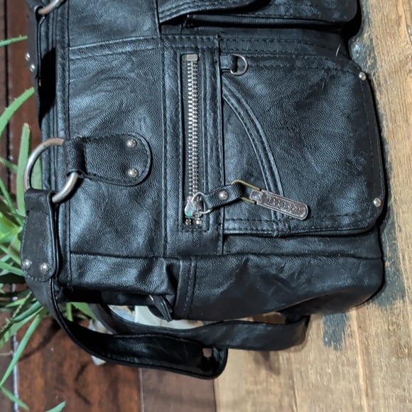 Rosetti Black Shoulder Bag with Silver Accents - Picture 2 of 9